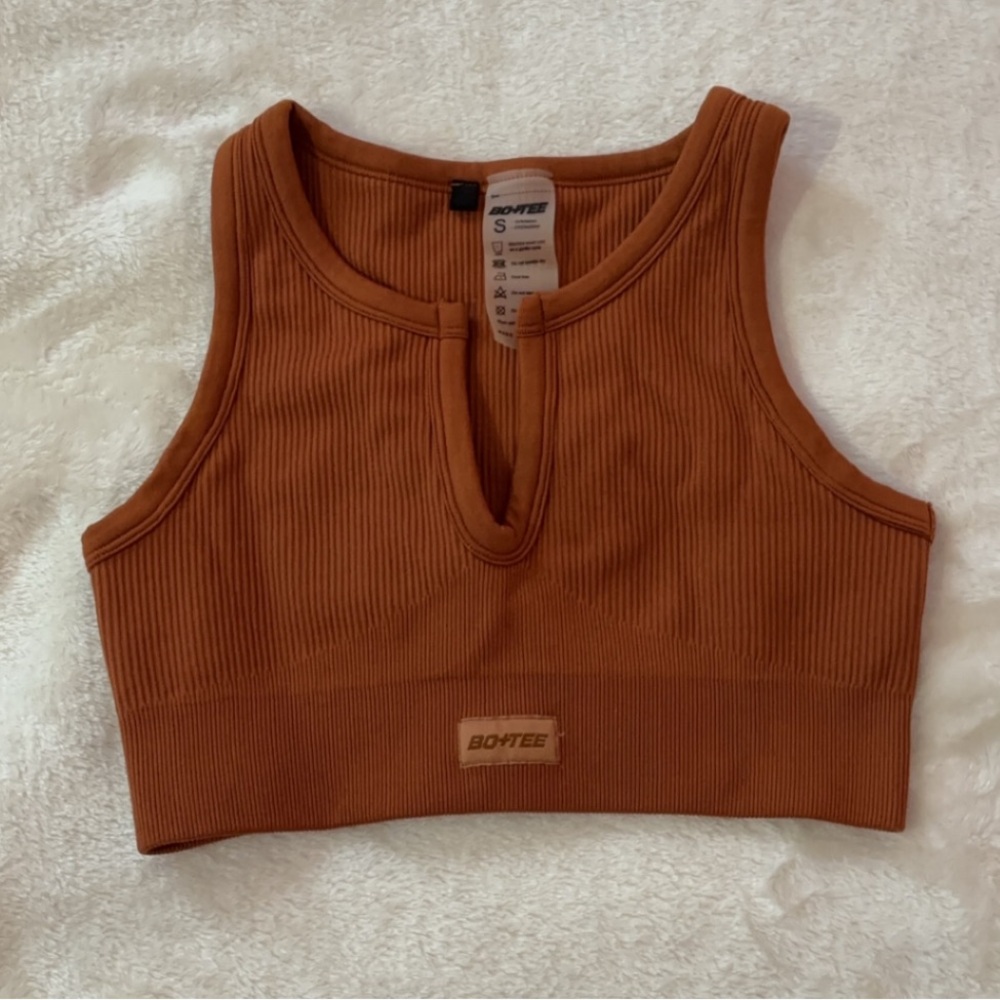NWOT Oh Polly Ribbed Crop Top - Picture 2 of 9